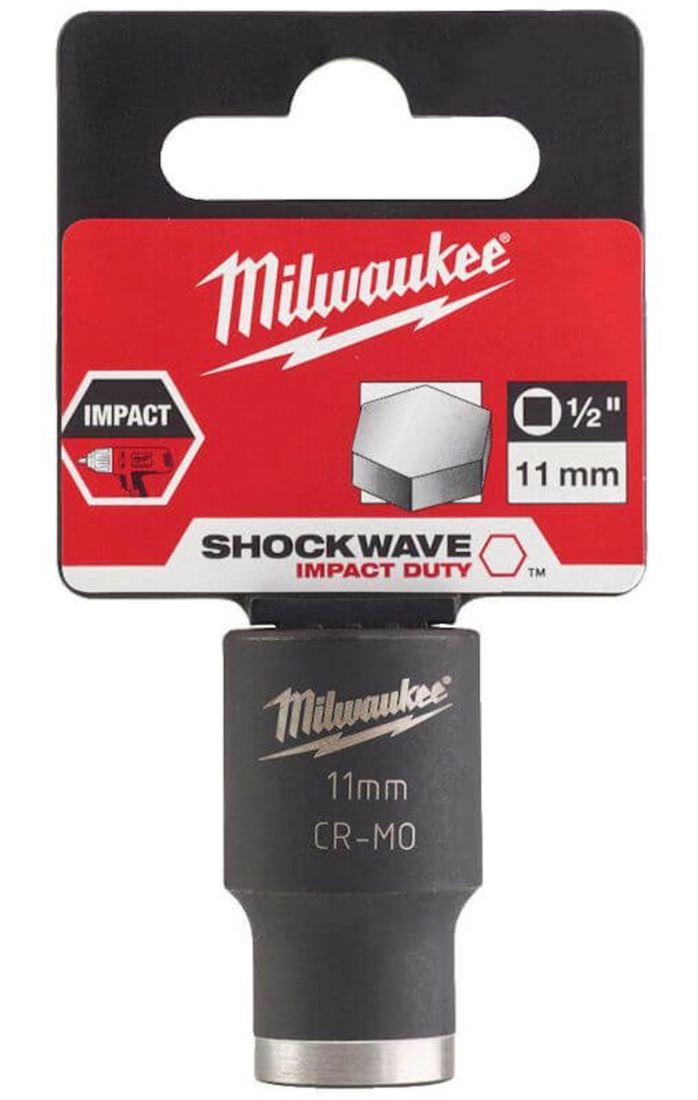 Milwaukee 1/2 inch Impact socket short shockwave 11mm