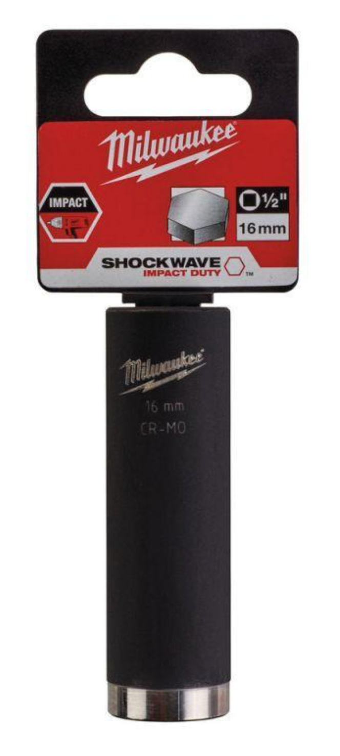 Milwaukee 1/2 inch Impact socket deep shockwave 16mm