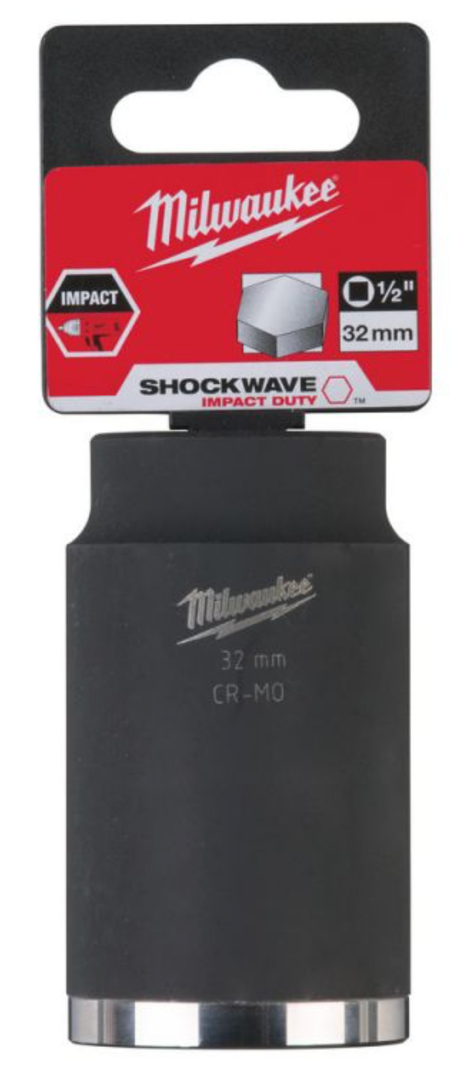Milwaukee 1/2 inch Impact socket deep shockwave 32mm
