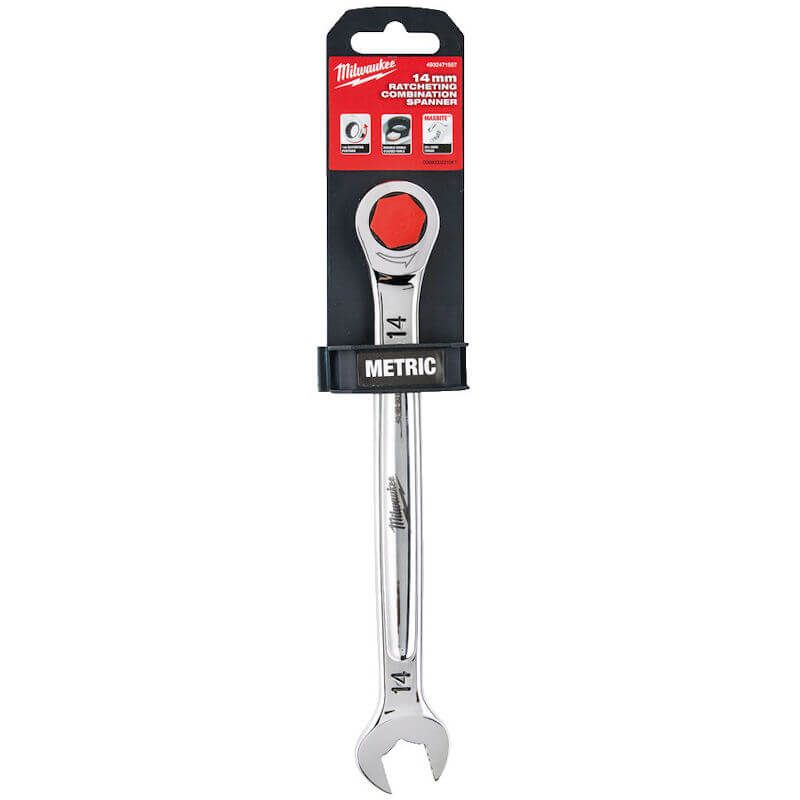 MILWAUKEE 14MM MAXBITE RATCHETING COMBINATION SPANNER