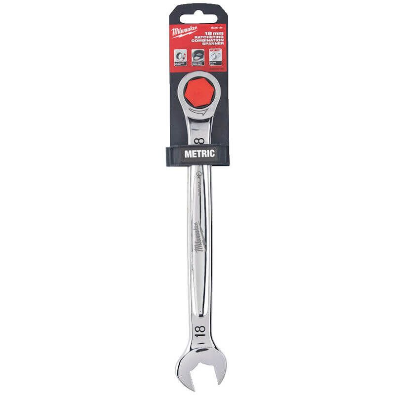 MILWAUKEE 18MM MAXBITE RATCHETING COMBINATION SPANNER