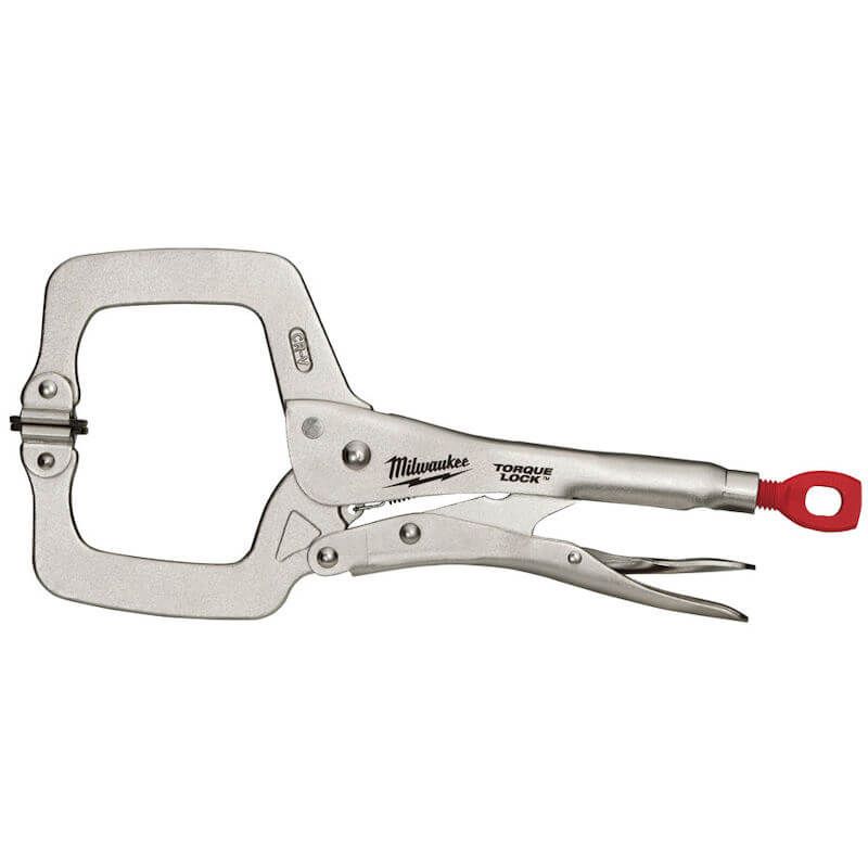 MILWAUKEE 11" TORQUE LOCK LOCKING C-CLAMP PLIERS WITH SWIVEL JAWS