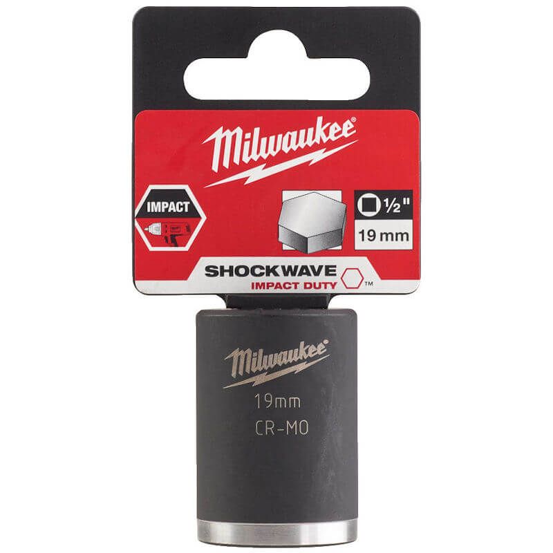 MILWAUKEE 19MM SHOCKWAVE IMPACT DUTY 1/2" DRIVE IMPACT SOCKET