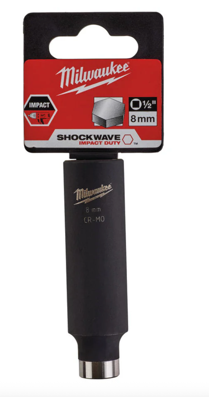 Milwaukee 1/2 inch Impact socket deep shockwave 8mm