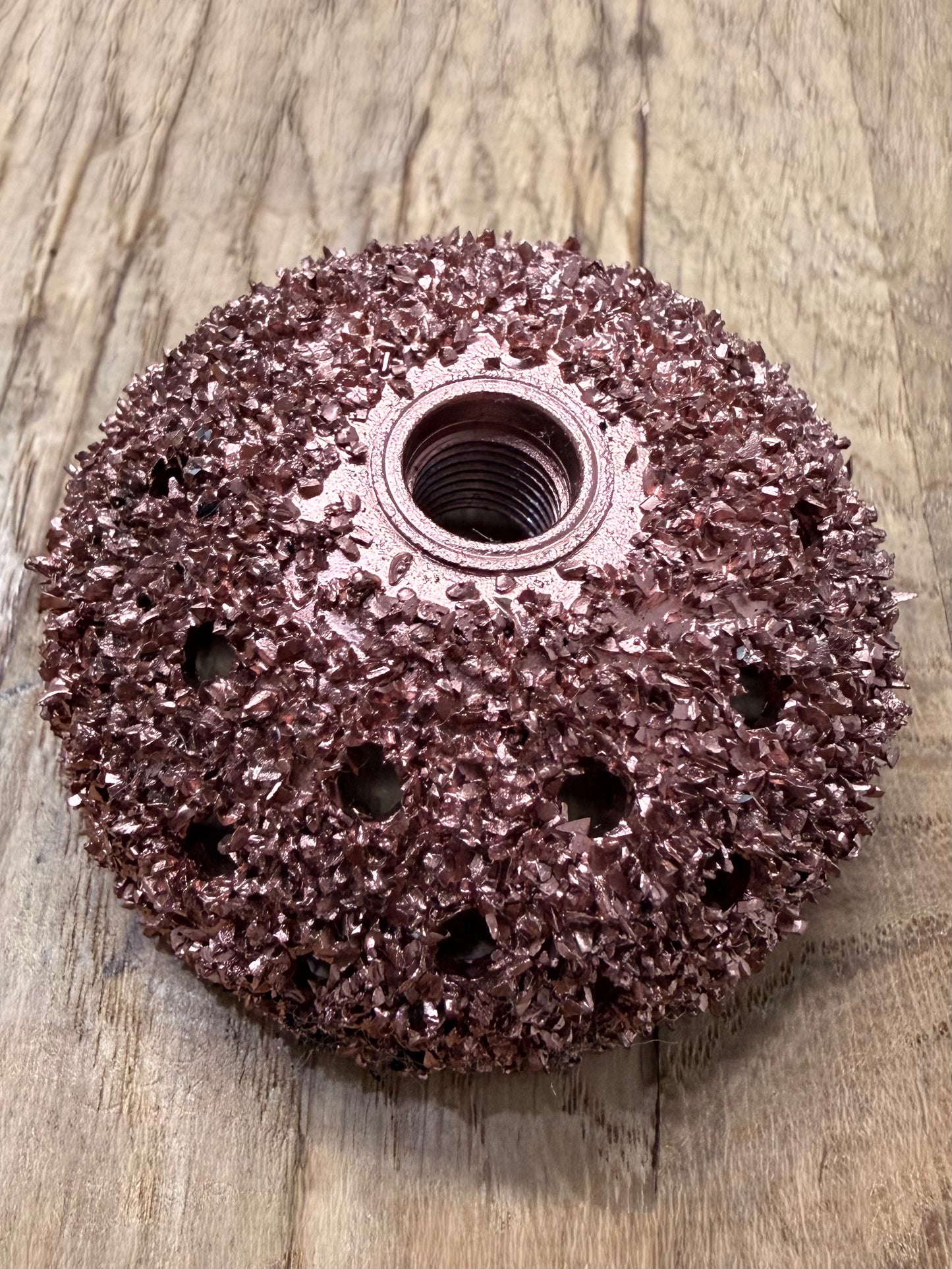 50mm Copper Counter Buffing Wheel K23 – 25mm Width – 14mm Threaded