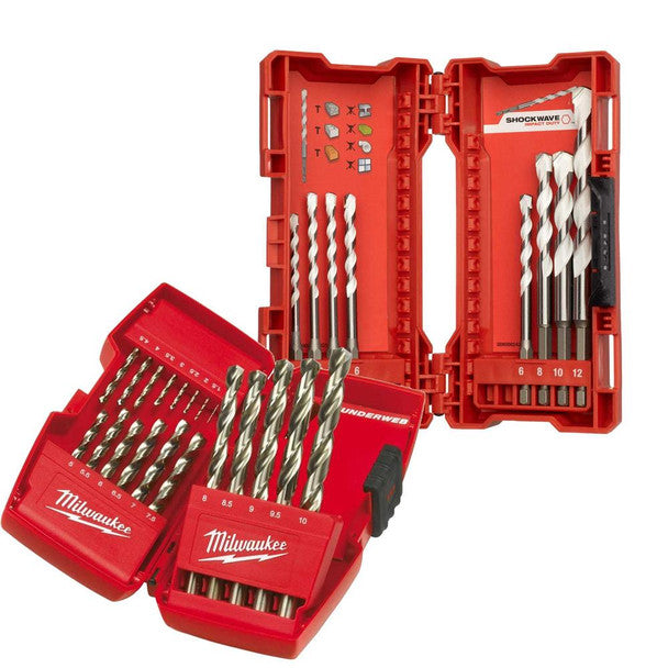 Milwaukee Shockwave Multi-Material & Thunderweb Drill Bit Set - 27 Piece