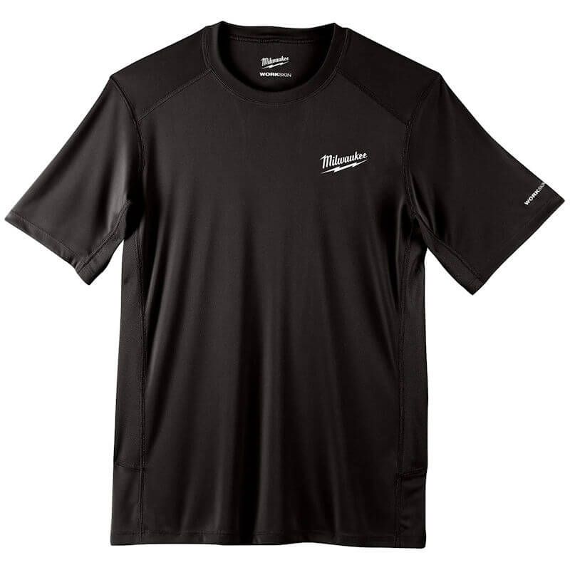 MILWAUKEE MEDIUM BLACK SHORT SLEEVE WORKSKIN WARM WEATHER PERFORMANCE T-SHIRT