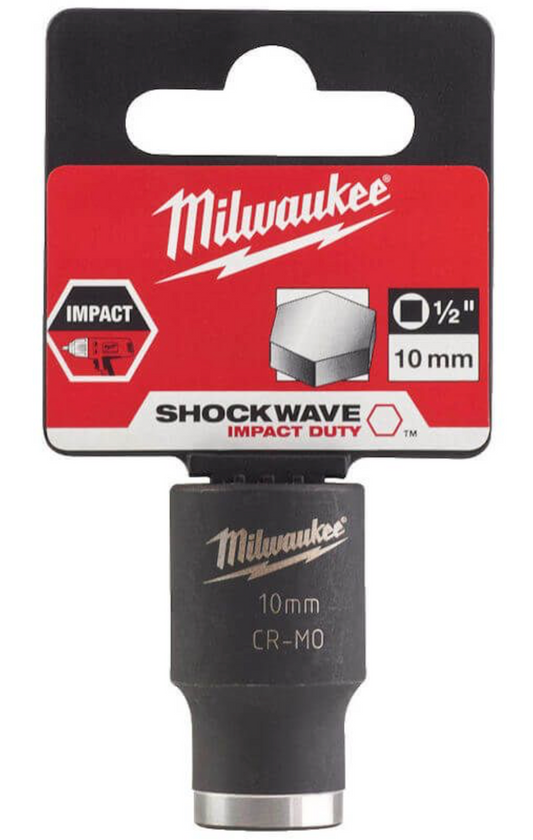 Milwaukee 1/2 inch Impact socket short shockwave 10mm