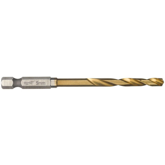 Milwaukee 5.0mm Red Hex - Shockwave Titanium Metal Drill Bits