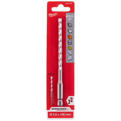 Milwaukee Multi Material Drill Bit 5.5mm x 150mm
