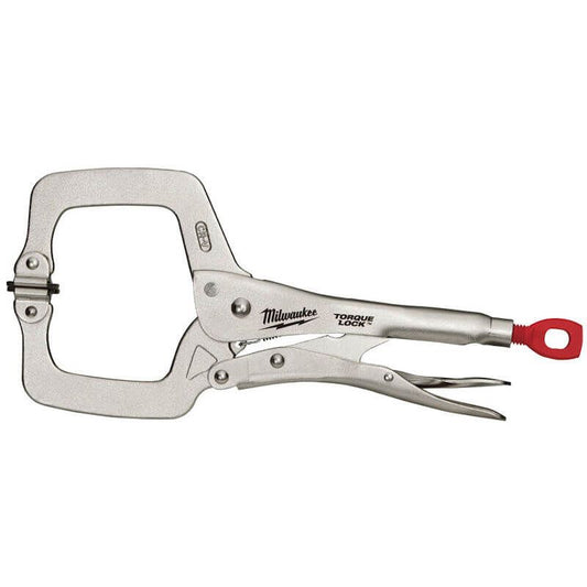 MILWAUKEE 11" TORQUE LOCK LOCKING C-CLAMP PLIERS WITH SWIVEL JAWS