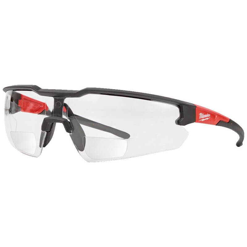 MILWAUKEE +1.5 MAGNIFIED CLEAR SAFETY GLASSES