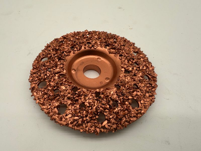 4 inch (105mm) Belt Buffing Disc Copper G16 Grit.