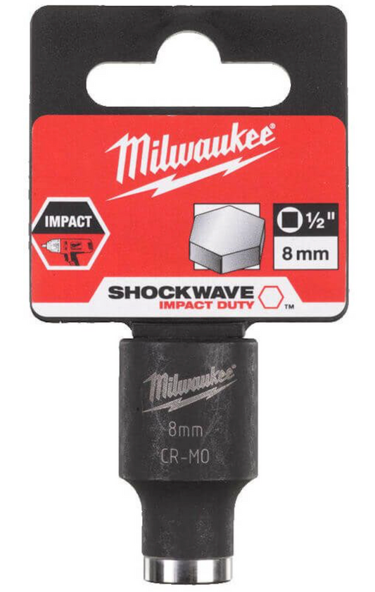 Milwaukee 1/2 inch Impact socket short shockwave 8mm