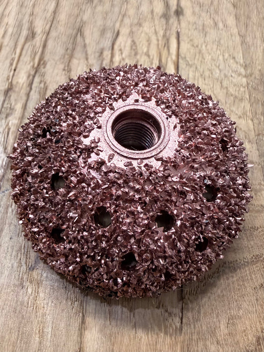 50mm Copper Counter Buffing Wheel K23 – 25mm Width – 14mm Threaded