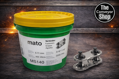 MATO Screw System MS 140 Conveyor Belt Fastener | Hingeless Screw Splice System