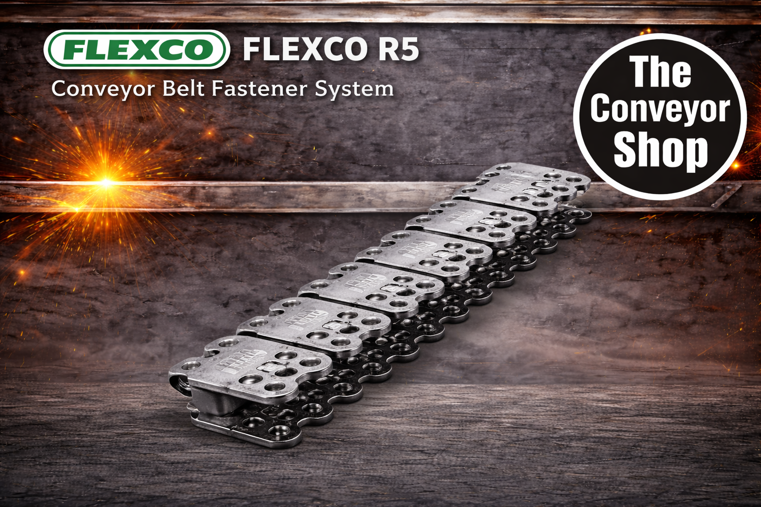 Industrial conveyor fasteners