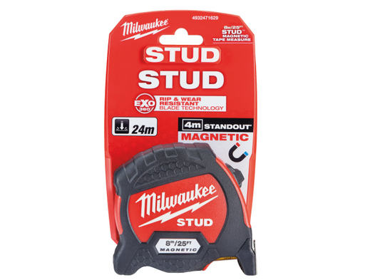 Milwaukee 8m / 26ft Stud Measuring Tape Magnetic ( metric and imperial )