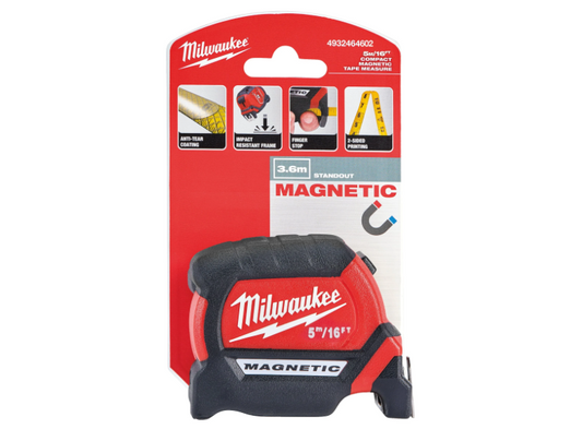 Milwaukee 5m / 16ft Magnetic Measuring Tape  ( metric and imperial )