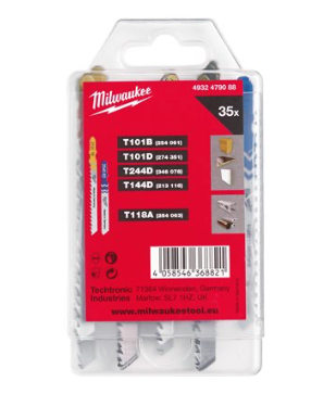 Milwaukee JIGSAW Blades 35x pack for wood and metal cutting