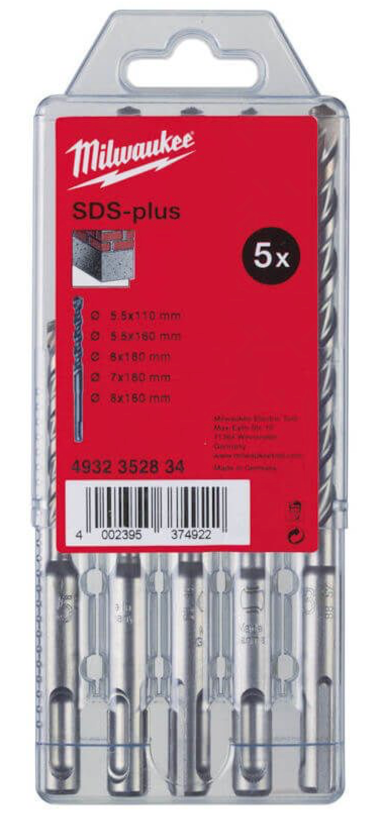 Milwaukee Mx2  SDS-PLUS drill set 5pc